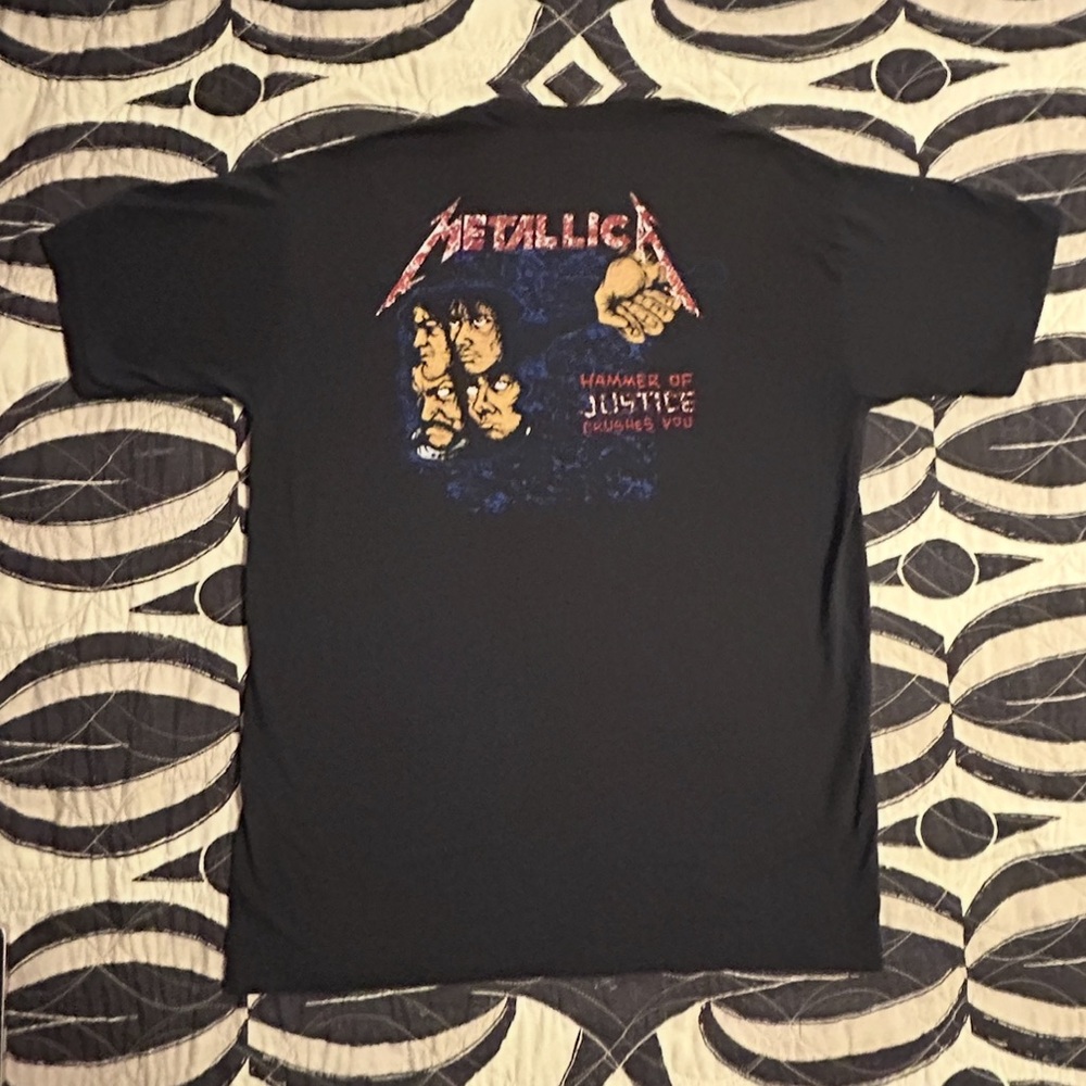 SOLD❤️ RARE❗️METALLICA VTG 80s “And Justice For All” Hammer of Justice Band Tee - Picture 6 of 13